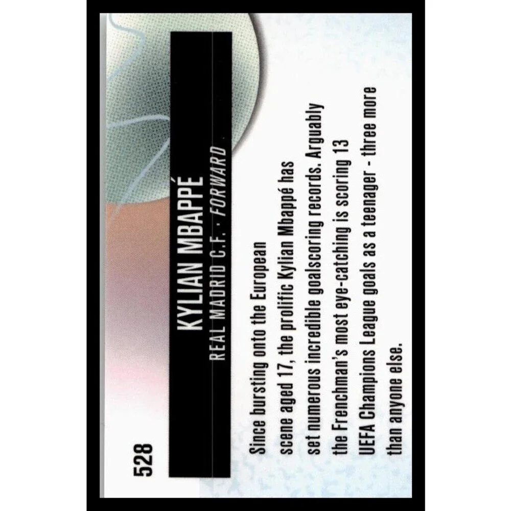 2026 Topps Finest Kylian Mbappé #528 Real Madrid CF Rare